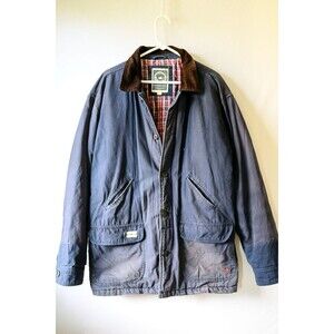 Southern Marsh XL mens chore barn work jacket corduroy collar distressed blue